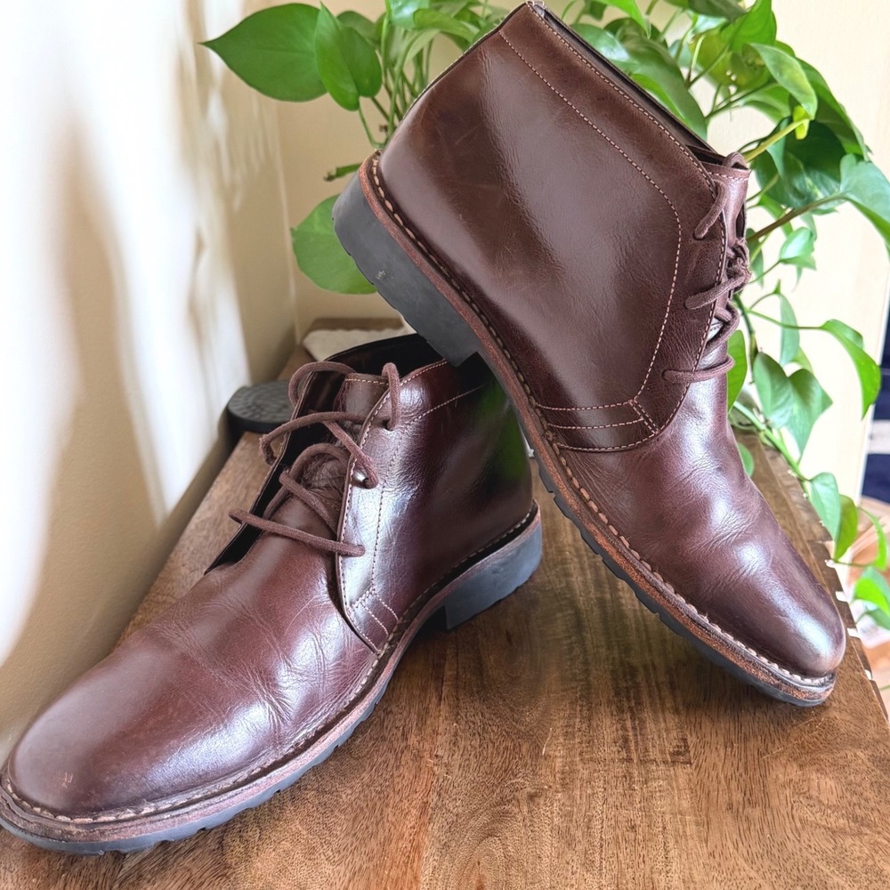 Cole Haan Tolan Nike Air Chukka Boot Men 11.5 Leather Lace Up Ankle Casual Dress